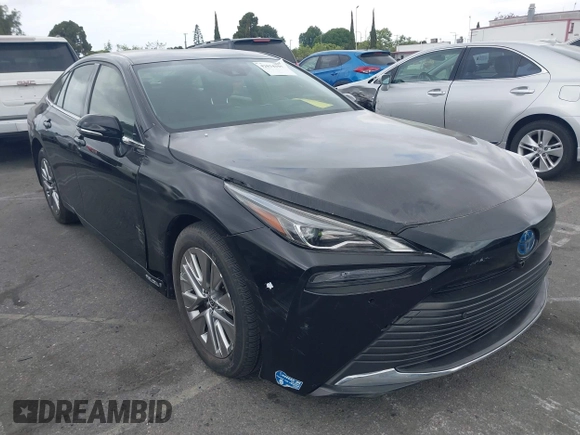 2021 Toyota Mirai XLE with VIN JTDAAAAA1MA002323, listed as a IAAI auction lot 42034157 with 16,592 mi miles and . Bid and sale history available at carsss.com. Image 1.
