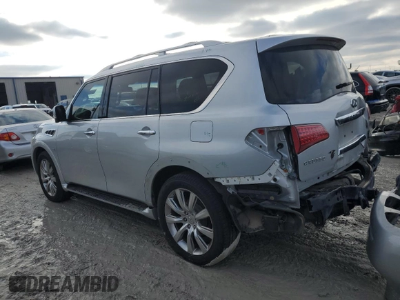 2014 Infiniti QX80 with VIN JN8AZ2NF8E9555594, listed as a Copart auction lot 40000354 with 140,479 mi miles and Salvage title. Bid and sale history available at DreamBid. Image 2.