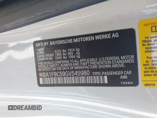 2016 BMW 2 Series 228i with VIN WBA1F9C59GV545980, listed as a IAAI auction lot 42515279 with 59,525 mi miles and . Bid and sale history available at DreamBid. Image 9.