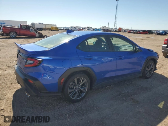 2024 Subaru WRX with VIN JF1VBAB63R9804802, listed as a Copart auction lot 55690155 with 5,915 mi miles and Salvage title. Bid and sale history available at DreamBid. Image 3.