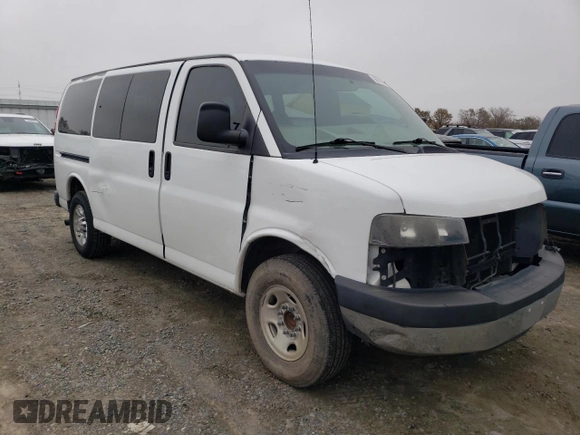 2012 Chevrolet Express Passenger 1LT with VIN 1GAZGYFG8C1174282, listed as a Copart auction lot 86012024 with 170,680 mi miles and Salvage title. Bid and sale history available at DreamBid. Image 4.