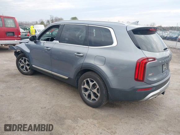 2021 Kia Telluride EX with VIN 5XYP34HCXMG123526, listed as a IAAI auction lot 41842912 with 54,675 mi miles and . Bid and sale history available at DreamBid. Image 3.