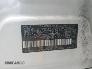 2011 Lexus IS 250 with VIN JTHCF5C27B5051554, listed as a Copart auction lot 56521425 with 133,661 mi miles and Salvage title. Bid and sale history available at DreamBid. Image 12.