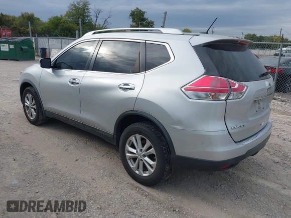 2016 Nissan Rogue SV with VIN KNMAT2MV8GP649804, listed as a IAAI auction lot 37808592 with 57,180 mi miles. Bid and sale history available at carsss.com. Image 3.