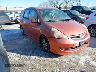 2008 Honda Fit Sport with VIN JHMGD38688S017060, listed as a IAAI auction lot 41384796 with 196,058 mi miles. Bid and sale history available at carsss.com. Image 1.