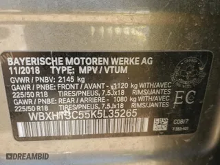 2019 BMW X1 xDrive28i with VIN WBXHT3C55K5L35265, listed as a Copart auction lot 45974295 with 84,541 mi miles and Salvage Title. Bid and sale history available at carsss.com. Image 13.