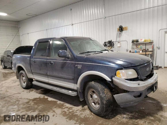 2002 Ford F-150 XLT with VIN 1FTRW08L02KE06257, listed as a Copart auction lot 45004605 with 189,003 mi miles and Salvage Title. Bid and sale history available at carsss.com. Image 4.