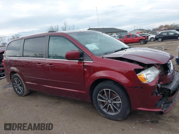 2017 Dodge Grand Caravan SXT with VIN 2C4RDGCG2HR713769, listed as a IAAI auction lot 42074875 with 184,241 mi miles and . Bid and sale history available at DreamBid. Image 13.