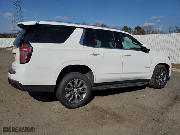 2023 Chevrolet Tahoe LT with VIN 1GNSKNKD2PR285362, listed as a Copart auction lot 46849505 with 48,251 mi miles and Clean Title. Bid and sale history available at carsss.com. Image 3.