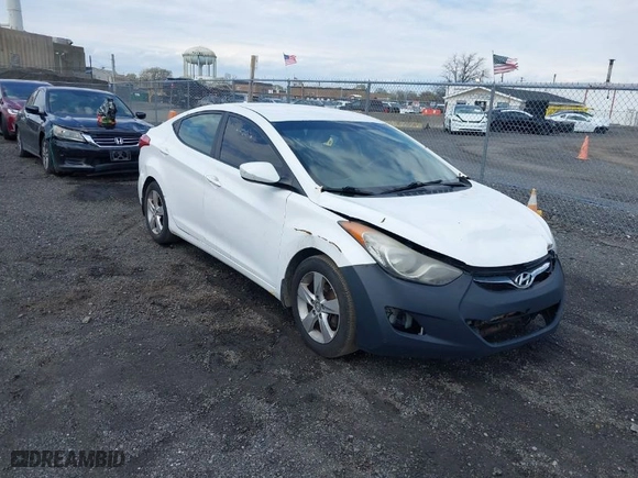 2013 Hyundai Elantra GLS with VIN 5NPDH4AE7DH453651, listed as a IAAI auction lot 42046462 with 204,244 mi miles. Bid and sale history available at carsss.com. Image 1.