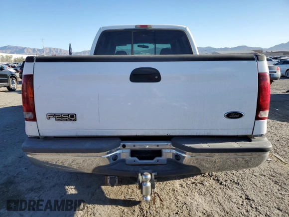 2002 Ford F-250 XL with VIN 1FTNW20F22ED02464, listed as a Copart auction lot 55028785 with Not provided miles and Salvage title. Bid and sale history available at DreamBid. Image 6.