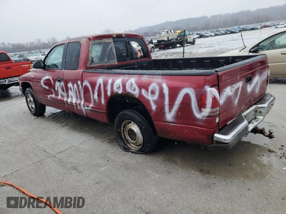 1997 Dodge Dakota with VIN 1B7GL23X9VS223370, listed as a Copart auction lot 43982655 with 195,529 mi miles and Salvage Title. Bid and sale history available at carsss.com. Image 2.