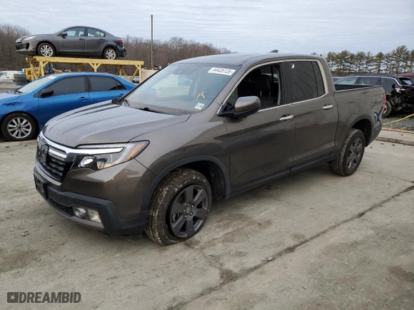 2020 Honda Ridgeline RTL-E with VIN 5FPYK3F73LB001479, listed as a Copart auction lot 44435135 with 0 mi miles and Salvage Title. Bid and sale history available at carsss.com. Image 1.