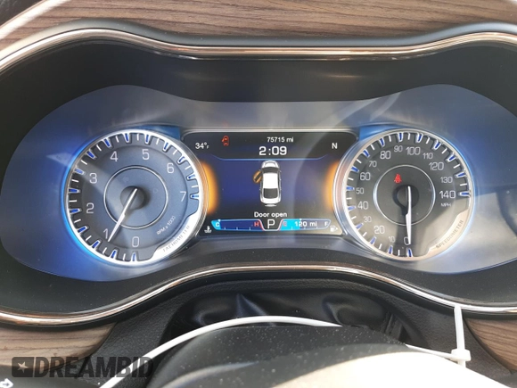 2016 Chrysler 200 C with VIN 1C3CCCEG2GN191174, listed as a Copart auction lot 83074884 with 75,715 mi miles and Salvage Title. Bid and sale history available at carsss.com. Image 9.