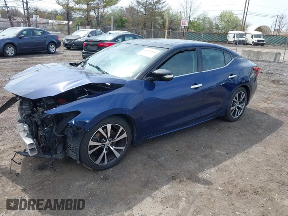 2016 Nissan Maxima SV with VIN 1N4AA6AP2GC386757, listed as a IAAI auction lot 42071110 with 108,016 mi miles and . Bid and sale history available at DreamBid. Image 2.