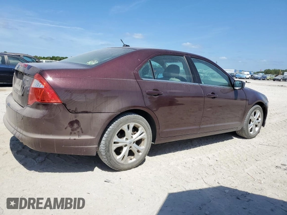 2012 Ford Fusion SE with VIN 3FAHP0HAXCR370569, listed as a Copart auction lot 55242485 with 113,222 mi miles and Clean Title. Bid and sale history available at DreamBid. Image 3.