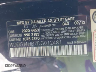 2013 Mercedes-Benz C 250 z VIN WDDGJ4HB7DG012481, wystawiony jako IAAI lot #39663837 z przebiegiem 145 884 mil mil oraz . Historia ofert i sprzedaży dostępna na DreamBid. Obrazek 9.