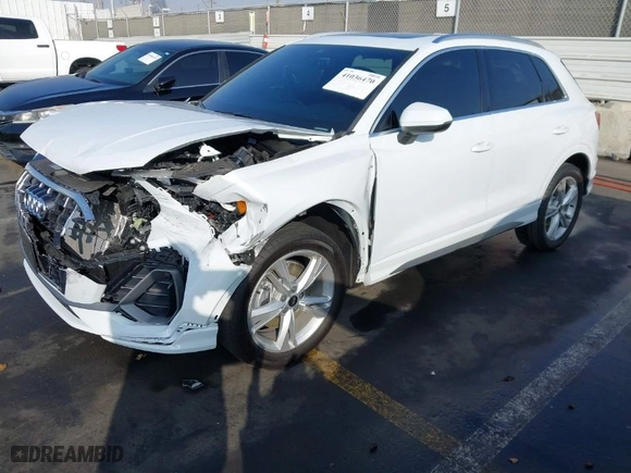 2022 Audi Q3 S line Premium Plus with VIN WA1EECF35N1054724, listed as a IAAI auction lot 41036470 with 13,838 mi miles. Bid and sale history available at carsss.com. Image 2.