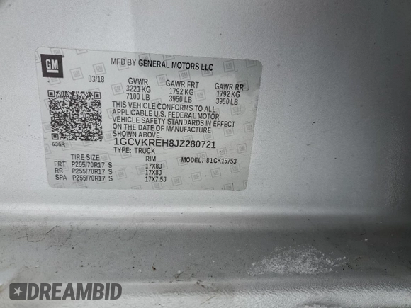 2018 Chevrolet Silverado 1500 LT with VIN 1GCVKREH8JZ280721, listed as a Copart auction lot 45921135 with 74,684 mi miles and Salvage Title. Bid and sale history available at DreamBid. Image 12.