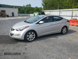 2012 Hyundai Elantra Limited z VIN KMHDH4AE1CU345347, wystawiony jako Copart lot #59025695 z przebiegiem 96 959 mil mil oraz Szkoda całkowita • Salvage title. Historia ofert i sprzedaży dostępna na DreamBid. Obrazek 1.