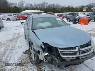 2013 Dodge Avenger SXT with VIN 1C3CDZCB9DN637114, listed as a IAAI auction lot 41613457 with 138,766 mi miles and . Bid and sale history available at carsss.com. Image 1.