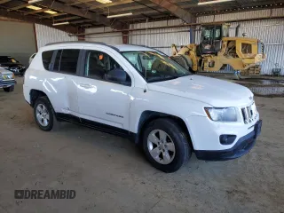 2015 Jeep Compass Sport with VIN 1C4NJCBA7FD190925, listed as a Copart auction lot 49669085 with 164,616 mi miles and Salvage Title. Bid and sale history available at carsss.com. Image 4.