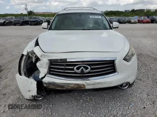 2014 Infiniti QX70 with VIN JN8CS1MU5EM450385, listed as a Copart auction lot 60201735 with 196,097 mi miles and Salvage title. Bid and sale history available at DreamBid. Image 5.