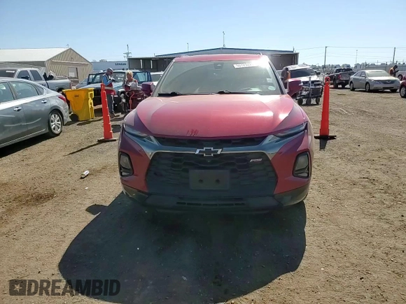 2019 Chevrolet Blazer RS with VIN 3GNKBJRS0KS690462, listed as a Copart auction lot 55129925 with 68,743 mi miles and Salvage title. Bid and sale history available at DreamBid. Image 14.