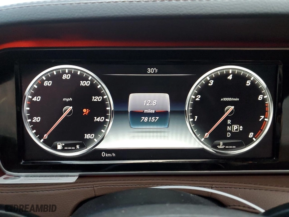 2016 Mercedes-Benz S-Class S 550 with VIN WDDUG8FB4GA229988, listed as a Copart auction lot 43285605 with 78,157 mi miles and Salvage Title. Bid and sale history available at carsss.com. Image 9.