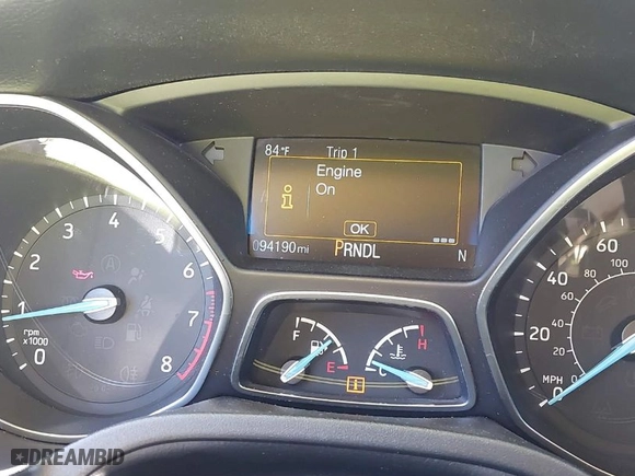 2018 Ford Focus SE with VIN 1FADP3F21JL259271, listed as a IAAI auction lot 41689494 with 94,190 mi miles. Bid and sale history available at carsss.com. Image 7.