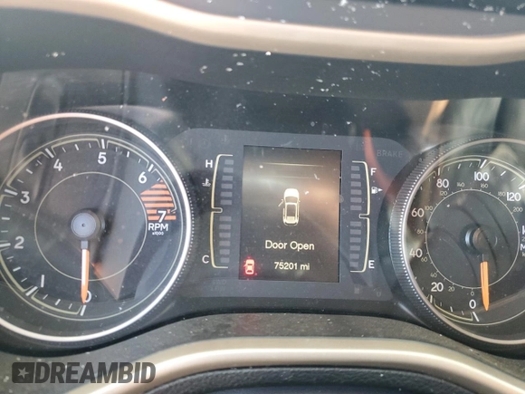 2018 Jeep Cherokee Latitude with VIN 1C4PJLCB2JD556444, listed as a Copart auction lot 75304464 with 75,201 mi miles and Salvage title. Bid and sale history available at DreamBid. Image 9.