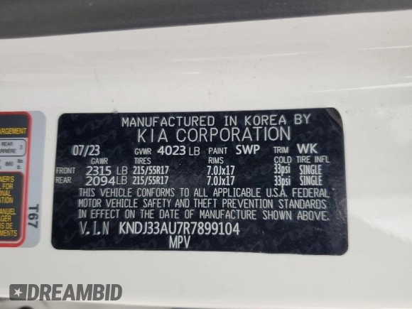 2024 Kia Soul EX with VIN KNDJ33AU7R7899104, listed as a Copart auction lot 86289004 with 32,263 mi miles and Salvage Title. Bid and sale history available at carsss.com. Image 12.