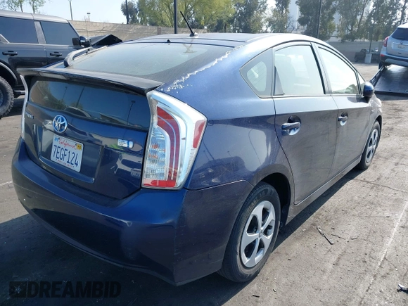 2014 Toyota Prius Four with VIN JTDKN3DU5E1749371, listed as a IAAI auction lot 42018410 with 115,395 mi miles. Bid and sale history available at carsss.com. Image 4.