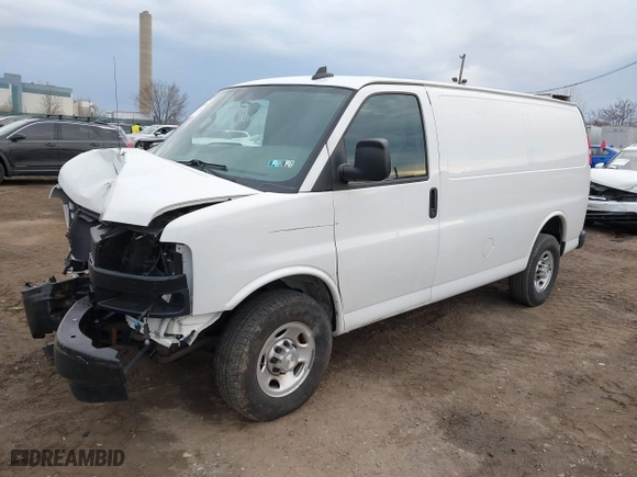 2021 Chevrolet Express Cargo Van with VIN 1GCWGAFP5M1223697, listed as a IAAI auction lot 41696556 with 69,930 mi miles. Bid and sale history available at carsss.com. Image 20.