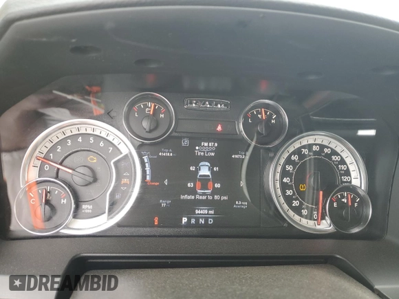 2018 Ram 2500 Laramie with VIN 3C6UR5FJ6JG191979, listed as a Copart auction lot 53401995 with 94,409 mi miles and Clean title. Bid and sale history available at DreamBid. Image 9.