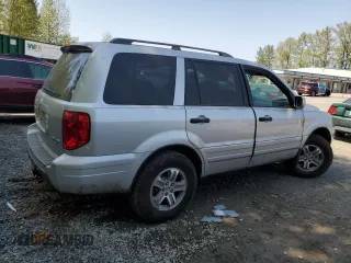 2005 Honda Pilot EX-L with VIN 2HKYF18565H549185, listed as a Copart auction lot 54356375 with 0 mi miles and Salvage Title. Bid and sale history available at carsss.com. Image 3.