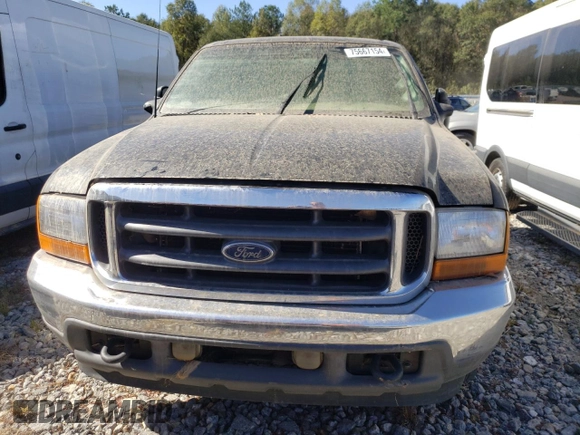 2001 Ford Super Duty F-250 XL with VIN 3FTNW20F01MA75204, listed as a Copart auction lot 75667154 with 0 mi miles and Salvage Title. Bid and sale history available at carsss.com. Image 5.