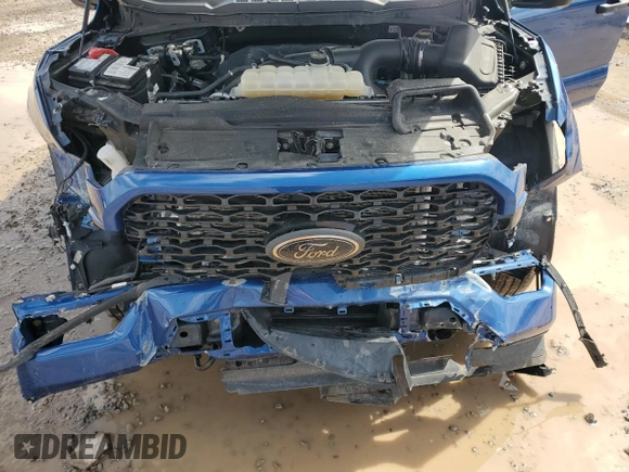2022 Ford F-150 XL with VIN 1FTEW1EP3NFA76820, listed as a Copart auction lot 52161725 with 32,265 mi miles and Salvage Title. Bid and sale history available at carsss.com. Image 12.