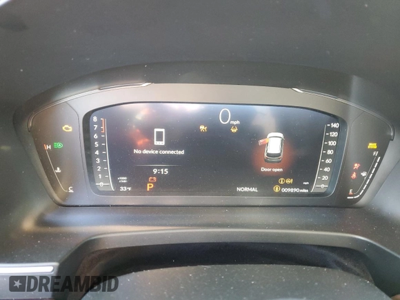 2025 Honda Pilot Elite with VIN 5FNYG1H82SB058680, listed as a Copart auction lot 42996425 with 9,890 mi miles and Salvage Title. Bid and sale history available at DreamBid. Image 9.