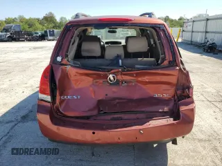 2004 Nissan Quest SL with VIN 5N1BV28U34N352071, listed as a Copart auction lot 74121254 with 0 mi miles and Salvage Title. Bid and sale history available at carsss.com. Image 6.