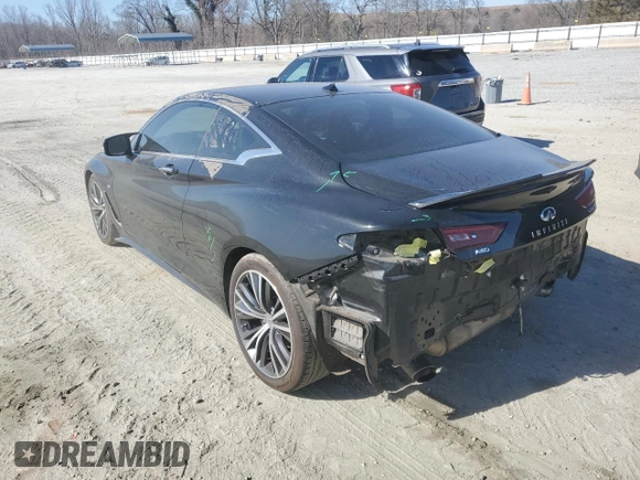 2018 Infiniti Q60 Luxe with VIN JN1EV7EL1JM393040, listed as a Copart auction lot 45486185 with 54,369 mi miles and Salvage Title. Bid and sale history available at DreamBid. Image 2.