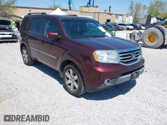 2012 Honda Pilot Touring with VIN 5FNYF4H90CB020623, listed as a IAAI auction lot 42048740 with 162,504 mi miles. Bid and sale history available at carsss.com. Image 1.
