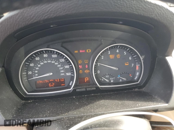 2010 BMW X3 xDrive30i with VIN WBXPC9C49AWJ34628, listed as a Copart auction lot 53161415 with 174,174 mi miles and Salvage Title. Bid and sale history available at DreamBid. Image 9.