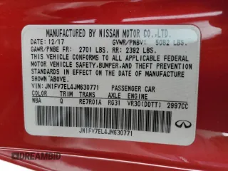 2018 Infiniti Q60 Red Sport 400 z VIN JN1FV7EL4JM630771, wystawiony jako Copart lot #47432165 z przebiegiem 50 815 mil mil oraz Nie do naprawy • Non repairable. Historia ofert i sprzedaży dostępna na DreamBid. Obrazek 12.