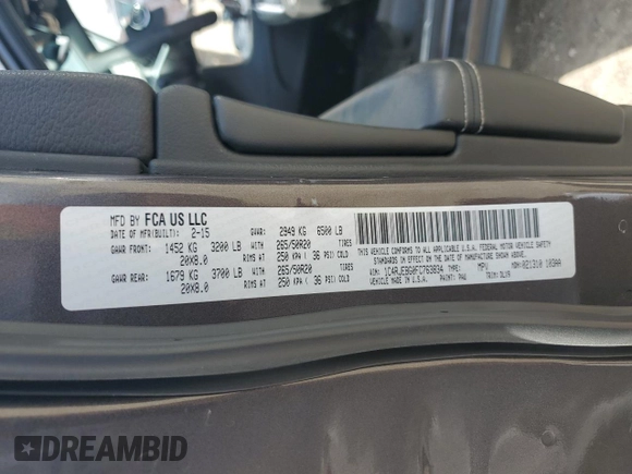 2015 Jeep Grand Cherokee Limited with VIN 1C4RJEBG0FC763834, listed as a Copart auction lot 48936395 with 86,414 mi miles and Salvage Title. Bid and sale history available at carsss.com. Image 14.