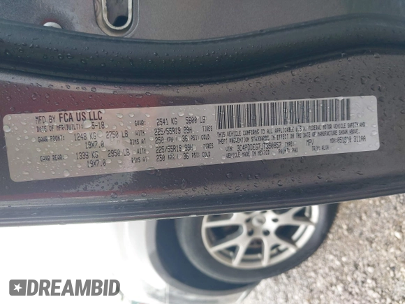 2018 Dodge Journey GT with VIN 3C4PDDEG7JT390857, listed as a IAAI auction lot 41962226 with 84,826 mi miles and . Bid and sale history available at DreamBid. Image 9.