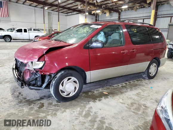 2000 Toyota Sienna LE with VIN 4T3ZF13C0YU258575, listed as a Copart auction lot 53016635 with 252,328 mi miles and Non repairable. Bid and sale history available at DreamBid. Image 1.