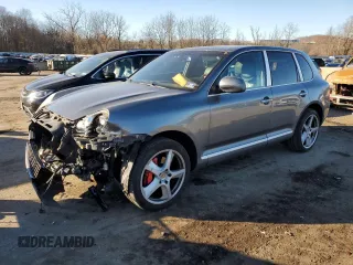 2004 Porsche Cayenne Turbo with VIN WP1AC29P24LA94165, listed as a Copart auction lot 81090334 with 49,635 mi miles and Salvage Title. Bid and sale history available at carsss.com. Image 1.