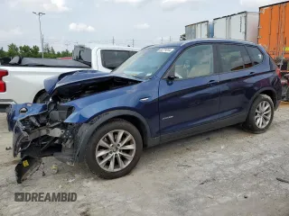 2017 BMW X3 xDrive28i with VIN 5UXWX9C59H0T14984, listed as a Copart auction lot 64771014 with 76,608 mi miles and Salvage Title. Bid and sale history available at DreamBid. Image 1.