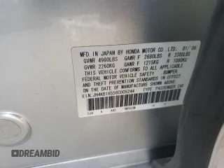 2006 Acura RL with VIN JH4KB16556C005244, listed as a Copart auction lot 50843265 with Not Provided miles and Salvage Title. Bid and sale history available at DreamBid. Image 12.